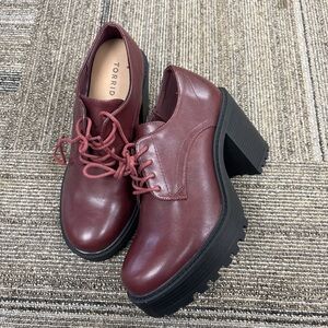 Torrid Maroon Platform Lace-Up Shoes